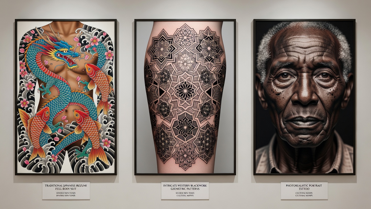 Cultural Origins of Blackwork Realism & Irezumi Body Art