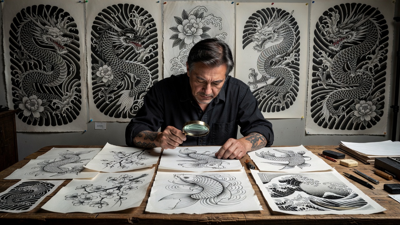 Ethical Inspiration Sources for Blackwork Realism Irezumi Tattoos