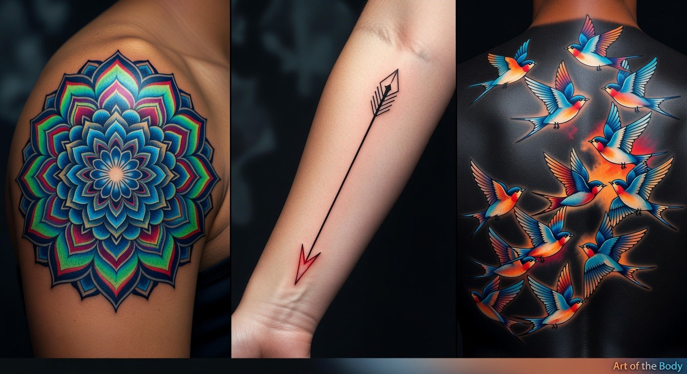 Hidden Symbolism of Mandalas, Arrows & Birds in Tattoos