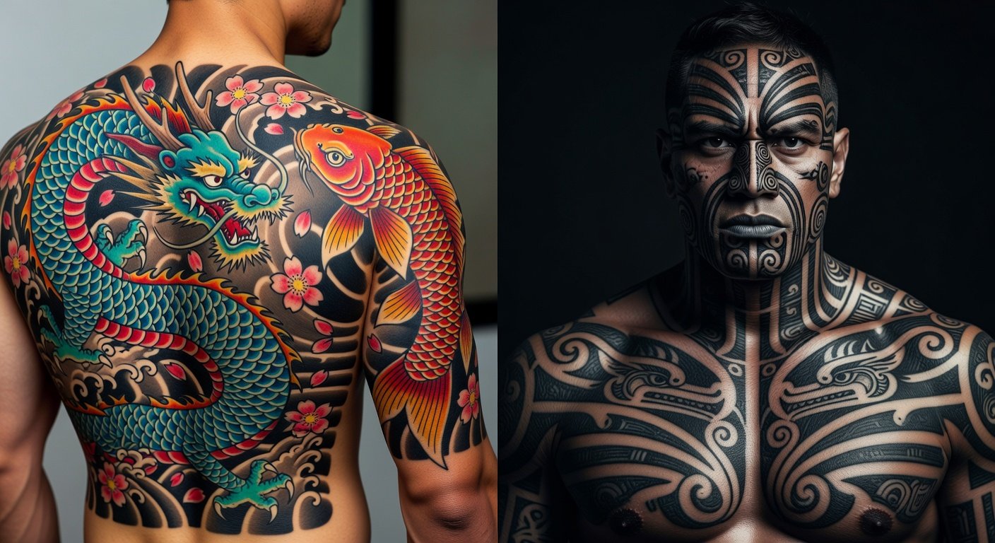 Irezumi vs Maori Tattoos: History, Meaning & Fusions