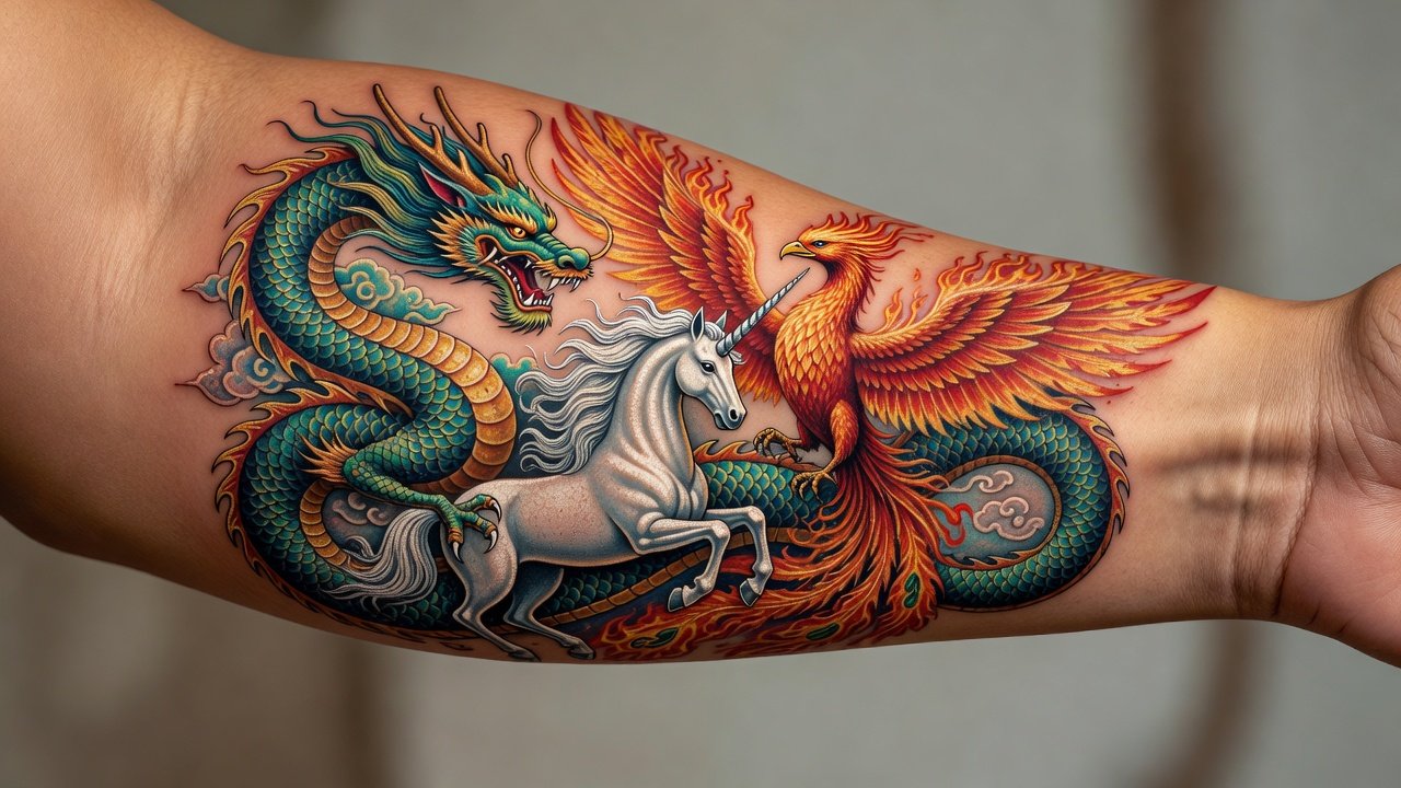 Mythical Creatures Tattoo Symbols: Cultural Origins & Meanings