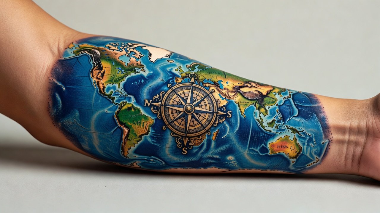 Travel Tattoo Ideas: Map and Compass Designs for 2026